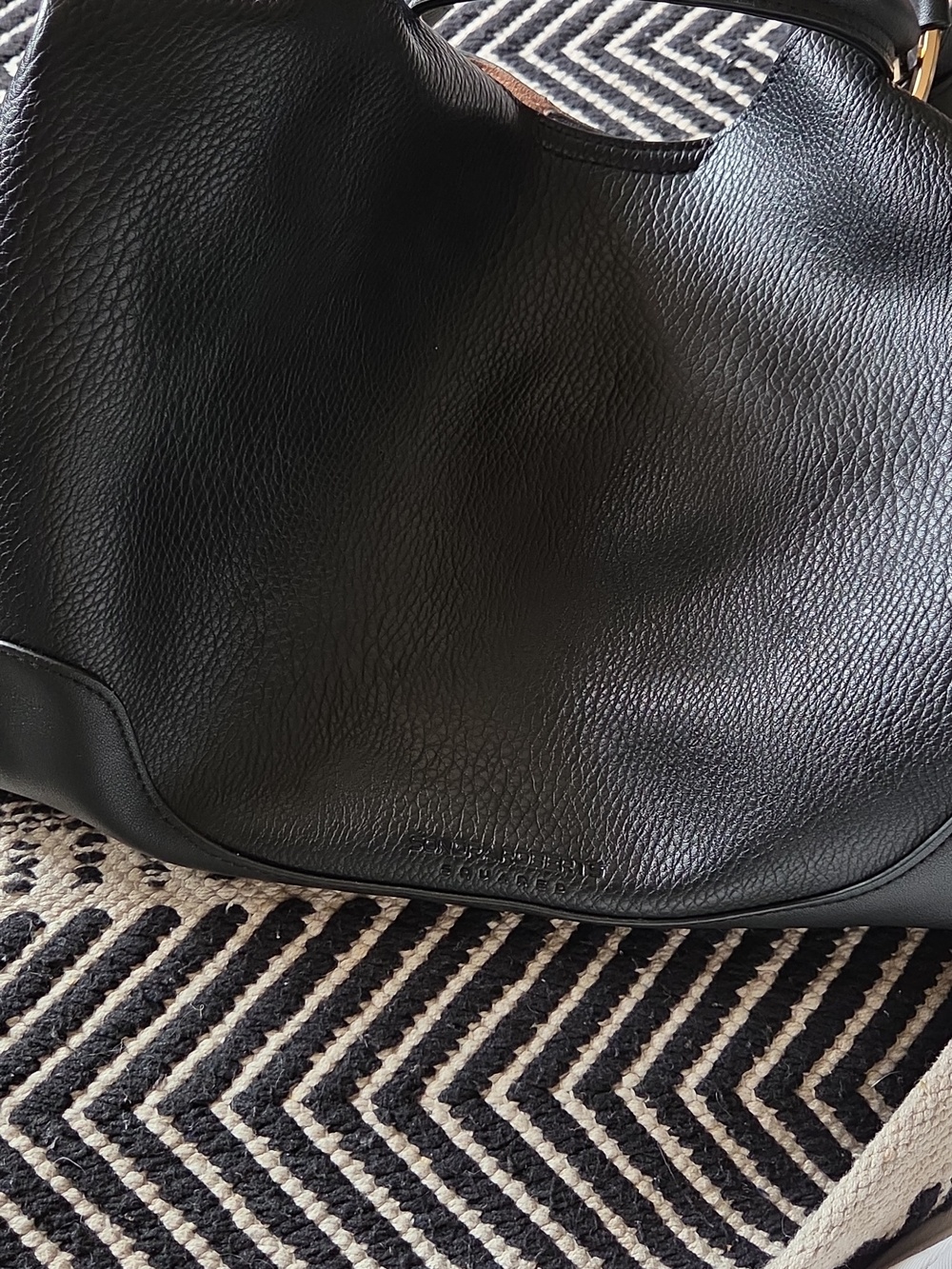 Sondra Roberts Squared Tote, with handles and straps, Gold Hardware, NEW! - Picture 5 of 12